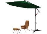 Jiubiaz 3,5 M Ombrellone UV40+ Camping Pendulum Ombrellone Padiglione Giardino - Verde