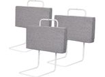 Yakimz Bambini Protezione Letto 150Cm, Protezione Anticaduta Letto Per Bambini Per Letto 5 Fori Protezione Laterale Regolabile 3 Pezzi Grigio