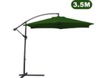 Jiubiaz Ombrellone A Sbalzo 350Cm - Ombrellone A Sbalzo, Parasole, Ombrellone Da Giardino - Verde