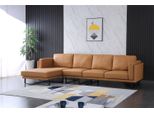 JV Möbel Beiges Ledersofa Couchgarnitur Wohnzimmermöbel