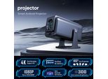 Smart Android 4K Projektor mit Wifi6 Autofokus Projektor 300 ANSI Leuchtdichte 2 4G 5G WiFi 1080P LCD Display Smart Android 4k Projektor