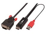 Lindy 41457 Cavo Da Hdmi A Vga Attivo, 3 M Maschio/Maschio