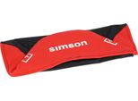 Coprisedile Strutturato, Nero/Rosso Per Panca Enduro Con Scritta Simson - Simson S50, S51, S70 Enduro