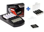 BC-4000 Pro Batteria E Caricatore Usb + 4X Batterie Aaa 930Mah + 4X Batterie 2550Mah + 2 Scatole