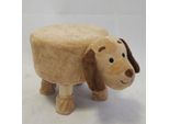 Casadolce Pouf Pupper, 42X28X26 Cm, Tessuto Sfoderabile E Lavabile, Marrone
