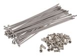 Set: Raggi 193/200 Con Nipplo M3.5 In Acciaio Inox Per 19 Pollici - Simson S53, S83, MS50