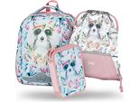 BAAGL SET 3 Shelly Raccoon: Aktentasche, Federmäppchen, Tasche