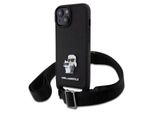 Karl Lagerfeld Saffiano Crossbody Metal Karl E Choupette Custodia Per Iphone 15 Nero