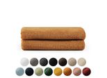 Set Di Asciugamani In Spugna Premium Blumtal Con Asole Per Appendere - Cotone Oeko-Tex, Morbido, Altamente Assorbente - Asciugamano 2X (50X100 Cm), Pumpkin Spice (Marrone)