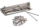 Set: Raggi Per Capezzoli - 143,5 Mm M3.5 Acciaio Inossidabile (Per 16 Pollici) - Per Simson S50, S51, S70, KR51 Schwalbe, SR4 Bird Series SR4