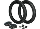 Set: 2 Pneumatici 2,75 X 16 Heidenau K43 + 2 Tubi + 2 Nastri Per Cerchioni