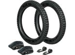 Set: 2 Pneumatici 2,75 X 16 Heidenau K32 + 2 Tubi + 2 Nastri Per Cerchioni