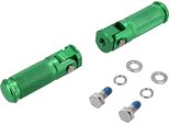 Set: Poggiapiedi Passeggero Cnc, Interamente In Alluminio, Anodizzato Verde