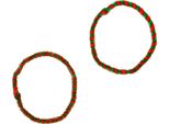 Anelli Del Mozzo Rosso/Verde (Set 1X 25 Cm + 1X 30 Cm Per La Bici)