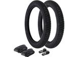 Set: 2 Pneumatici 2,50 X 16 Heidenau K 30 + 2 Tubi + 2 Nastri Per Cerchioni