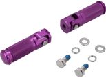 Set: Poggiapiedi Passeggero Cnc, Interamente In Alluminio, Anodizzato Viola