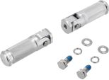 Set: Poggiapiedi Passeggero Cnc, Tutto Alluminio, Anodizzato Argento