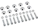 Set: 10X Disco Svasato Cnc M6, Alluminio, 6.5X18X7Mm, Argento Anodizzato Argento, Incl. Bulloni E Dadi Del Cilindro M6