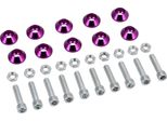Set: 10X Disco Svasato Cnc M6, Alluminio, 6.5X18X7Mm, Anodizzato Viola, Incl.