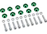 Set: 10X Disco Svasato Cnc M6, Alluminio, 6.5X18X7Mm, Anodizzato Verde, Incl.
