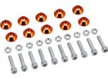 Set: 10X Disco Svasato Cnc M6, Alluminio, 6,5X18X7Mm, Anodizzato Arancione, Incl.