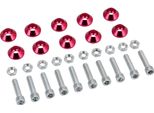 Set: 10X Disco Svasato Cnc M6, Alluminio, 6.5X18X7Mm, Rosa Anodizzato, Incl. Bulloni E Dadi Del Cilindro M6