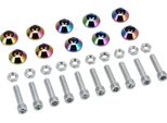 Set: 10X Disco Svasato Cnc M6, Alluminio, 6.5X18X7Mm, Anodizzato Arcobaleno, Incl.