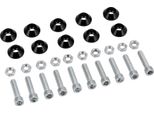 Set: 10X Disco Svasato Cnc M6, Alluminio, 6.5X18X7Mm, Anodizzato Nero, Incl. Bulloni E Dadi Del Cilindro M6