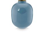 Dekovase PIP STUDIO Vase, blau, B:25cm H:32cm T:25cm Ø:25cm, Metall, Vasen