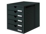 Han 1450-13 Cassettiera Systembox - A4/C4, 5 Cassetti Chiusi, Nero