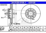 Ate Disco Freno Articolo: 24.0125-0105.1