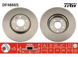 2X Trw DF4866S Disco Freno Asse Anteriore