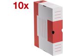 Keine Marke 2/1 Archivbox, Wß/Rt 10 Cm 10 St.