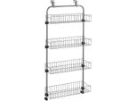 Metaltex Deurrek 4 Etages 17X45X103 Cm Zilver/Metaal