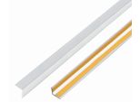 Alberts 499358 Profilo Angolare, Autoadesivo, Alluminio, Design Cromato, 1000 X 10 X 10 Mm, Set Da 3