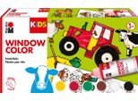 Marabu 306000000010 Marabu Kids Set Di Colori Per Finestre "Bauernhof"", 6 X 80 Ml"