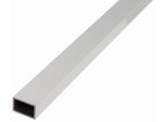Alberts 471712 Tubo Rettangolare, Alluminio, Anodizzato Argento, 2000 X 50 X 20 Mm