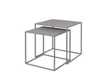 Blomus Fera Tavolino 2 Pezzi Verniciato A Polvere Morning Dove (Grigio)