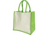 Borsa Midi In Iuta / Shopper / Shopping Bag Westford Mill, 14 Litri (2 Pezzi/Confezione) BC4534 (Taglia Unica) (Verde Mela)
