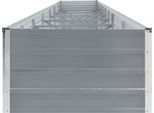 Vidaxl Letto Da Giardino Rialzato In Acciaio Zincato 600X80X45 Cm Grigio