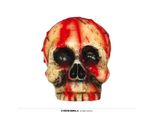 Candela Scheletro Halloween Decor Teschio Insanguinato Decorativo Teschio Spaventoso Luce D'atmosfera Party Decorazione Da Tavolo Horror Spaventoso Atmosfera Mistica, Colore: Rosso