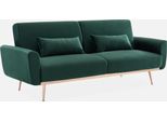 Sweeek - Divano Di Design A 2-3 Posti Con Rivestimento In Velluto - Verde