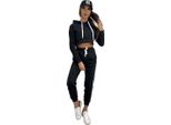Tuta Da Jogging Da Donna Con Cappuccio; Nero XL/42