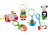 Fisher Price FBH63 - Set Regalo Play Fun, 6 Prodotti Fisher Price Incluso Anello Per La Dentizione E Sonaglio, A Partire Da 3 Mesi