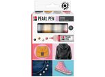 Marabu 1809000000080 Marabu Pearl Paint Pearl Pen, Set Di 4 Colori Assortiti