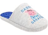 Peppa Pig - Pantofole Da Uomo "Daddy"" NS6768 (43 Eu - 44,5 Eu) (Grigio/Blu/Rosa)"