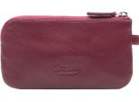 Esquire Caso Chiave Viktoria Key Case With Zip Bordeaux Rosso Scuro
