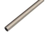 Alberts 488697 Tubo Tondo, Alluminio, Design Acciaio Inox, Scuro, 1000 X 15 X 1 Mm