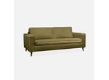 Sweeek - Divano Letto A 3 Posti Con Materasso Spesso 12 Cm - Verde Oliva