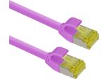Helos 333113 Cavo Patch Ultra Sottile Cat 6A Magenta 7,5 M